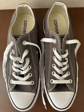 Converse Chuck Taylor All Star Low Top Charcoal Grey Canvas Sneakers Size Womens
